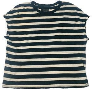 RtA Striped Distressed Sparkle Tee